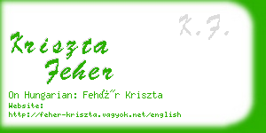 kriszta feher business card